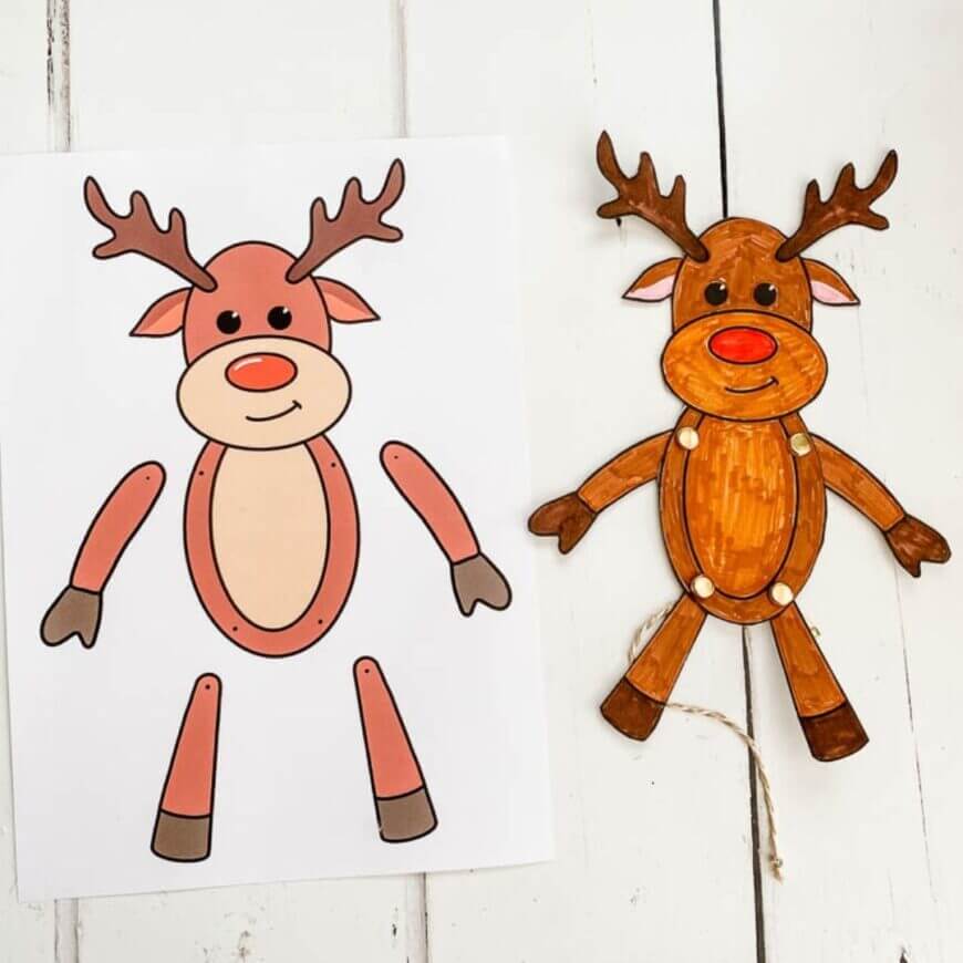 DIY Christmas Puppet Craft With Paper