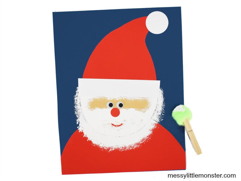 Fun & Easy Santa Craft With Cardstock & Pom Pom