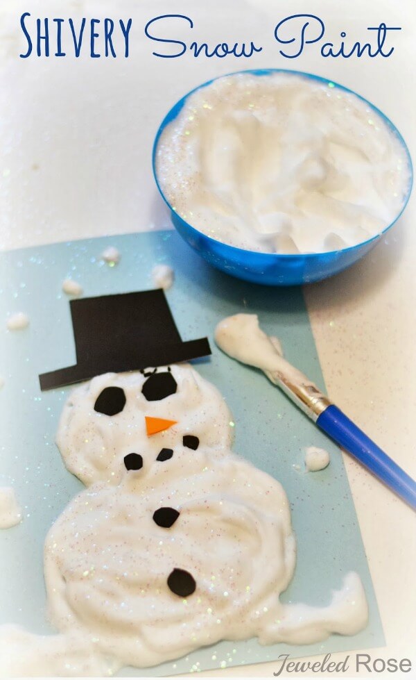 Fun & Easy Shivery Snow Paint Recipe Idea For Holidays