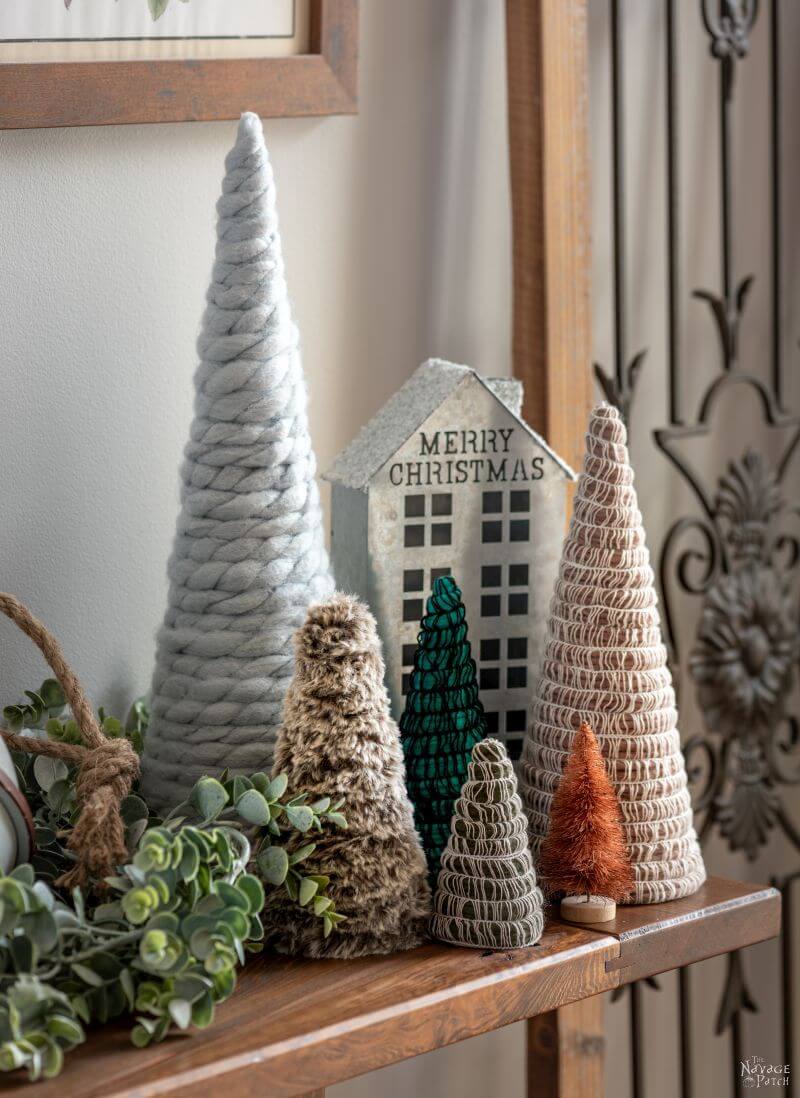 Fun & Simple Mambo Yarn Trees Craft For Christmas Decor DIY Christmas Yarn Tree Ideas