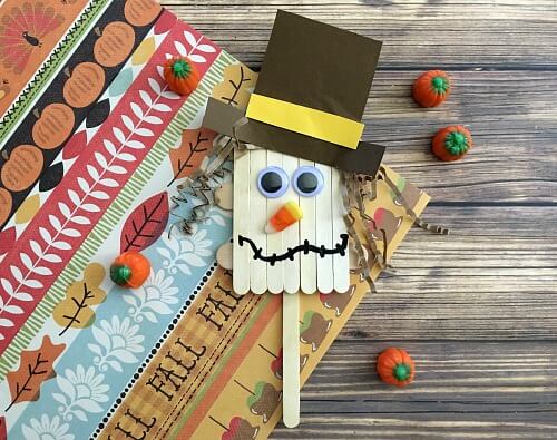 Fun Popsicle Sticks Scarecrow Craft For Kids