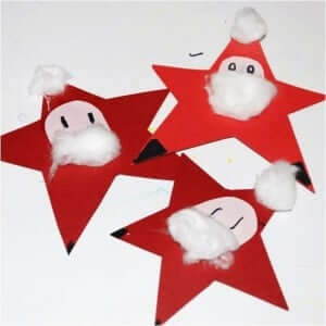 Fun Santa Stars Craft Activity For Christmas