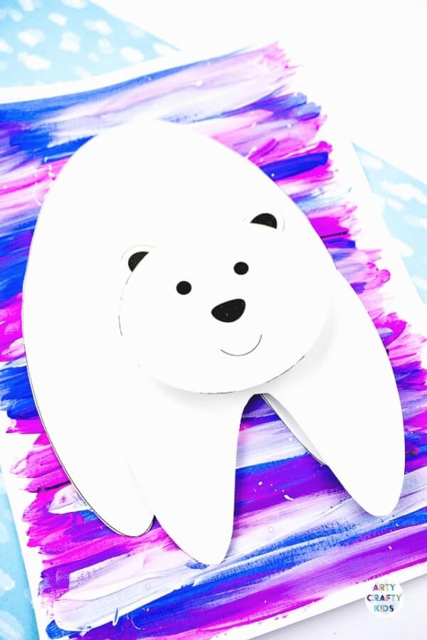 Fun-To-Make 3-D Paper Polar Bear Craft Idea For Kids