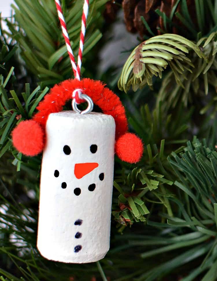 Fun To Make Cork Snowman Ornament Craft For Kids
