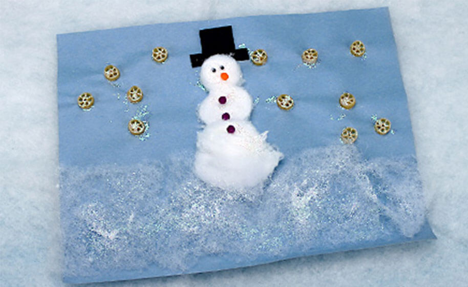 Fun to Make Glitter Snowman Craft For Kids