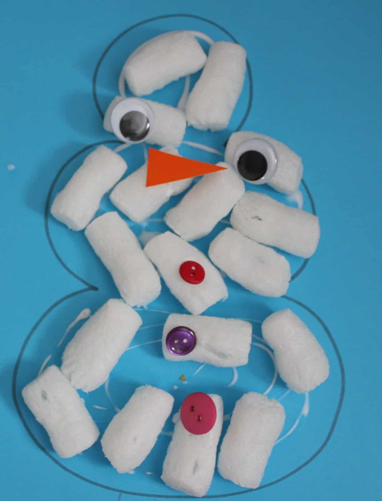 Fun-To-Make Peanuts snowman Crafts Idea For Toddlers Winter Craft Activities for Toddlers or 3 Year Old