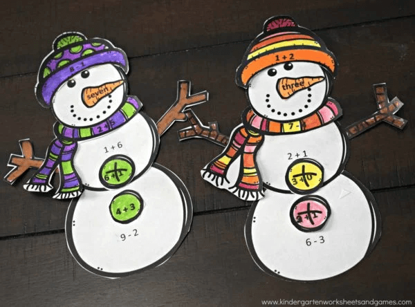 Fun To Way Easy Snowman Math Craft Activity In Classroom For Kindergartners