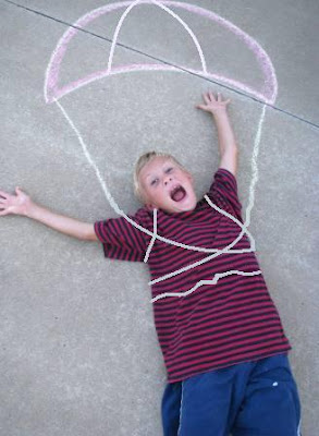 Funny Parachute Drawing Art Idea Using ChalkEasy Sidewalk Chalk Ideas