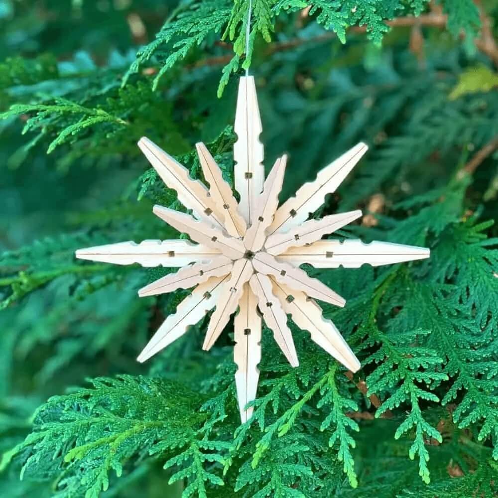 Gorgeous Clothespin Christmas Ornament Craft For Kids Wood Christmas Crafts 