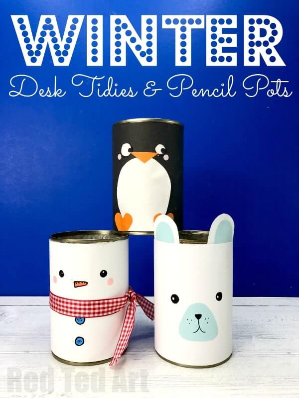 Handmade Pencil Holder Winter Craft Activity For Kids Simple Snowman Crafts For Kids