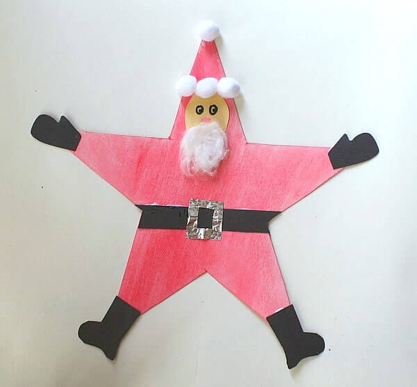 Handmade Santa Star Christmas Ornament Craft