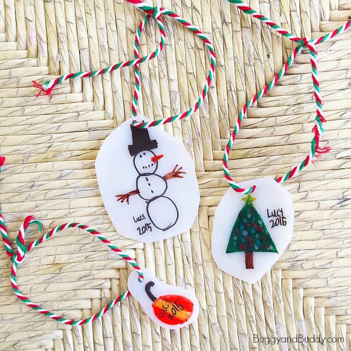 Handmade Shrink Film Ornaments For Kids