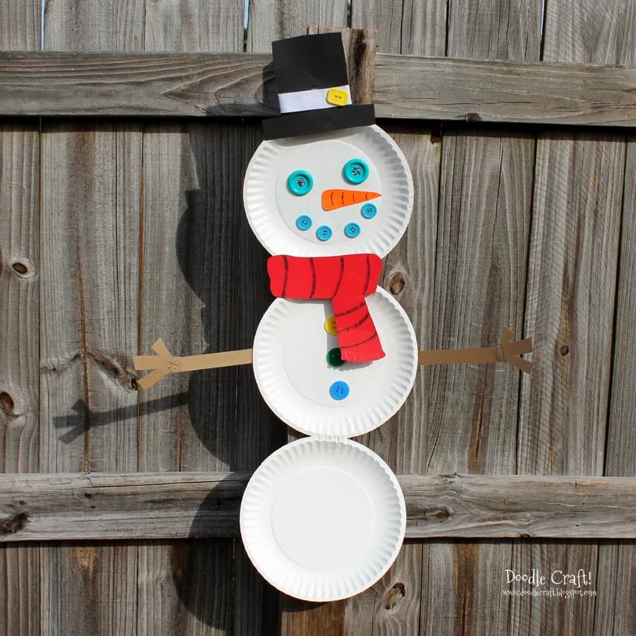 Handmade Snowman Craft Activity For School
