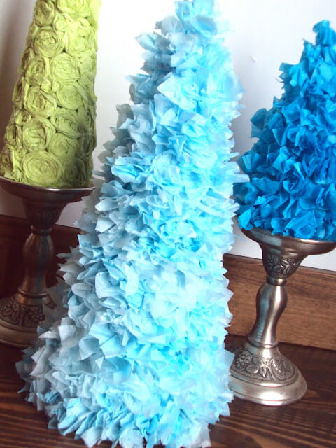 Handmade Tissue Paper Christmas Tree Craft Tutorial DIY Tissue Paper Christmas Tree Craft For Kids