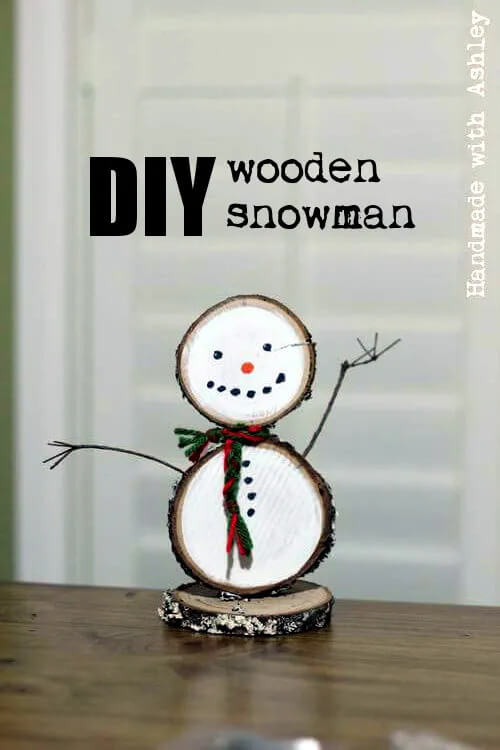 Handmade Wooden Snowman Craft Idea In 30 Minutes