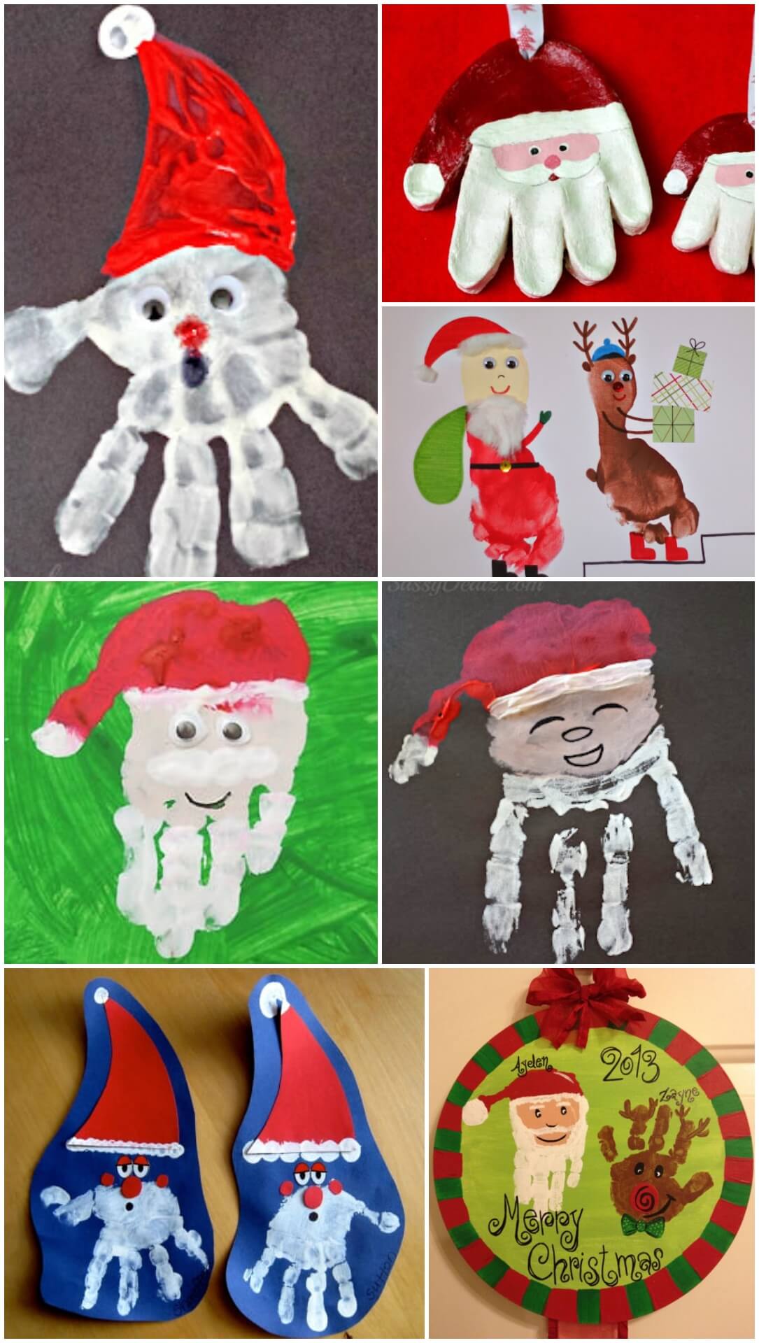 Handprint & Footprint Santa Claus Craft For Kids