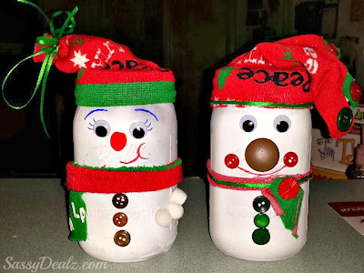 Homemade Mason Jar Snowman Craft For Kids