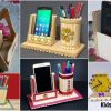 Homemade Mobile Phone Holder Crafts With Popsicle Stick Crafts
