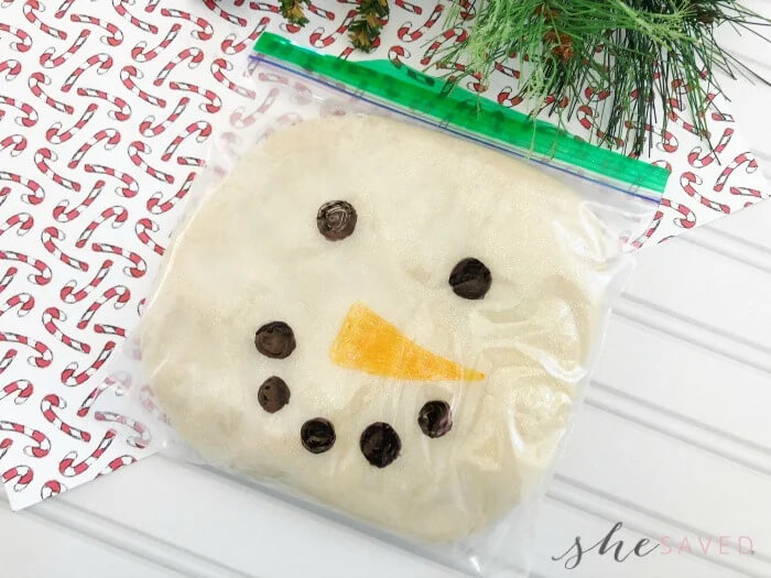 Homemade Playdough Craft Idea In Snowman Shape