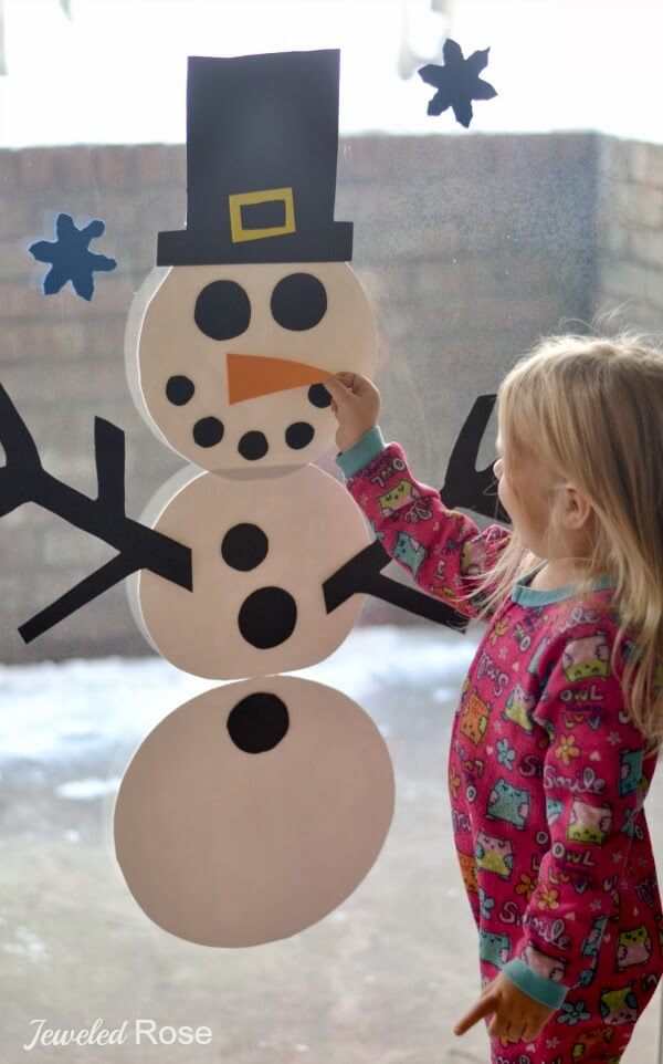 Homemade & Easy Snowman Craft Activity For Kindergartners