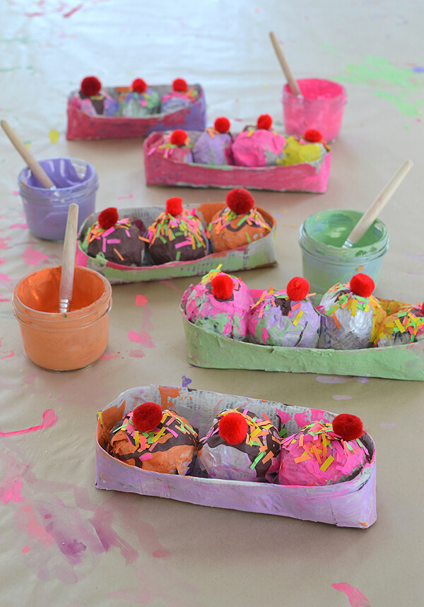 How To Make Ice Cream Craft Projects Using Paper Mache