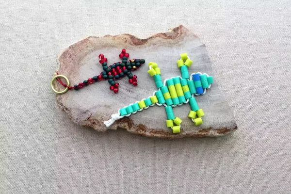 Easy Lizard Keychain Pattern Craft With Perler Beads