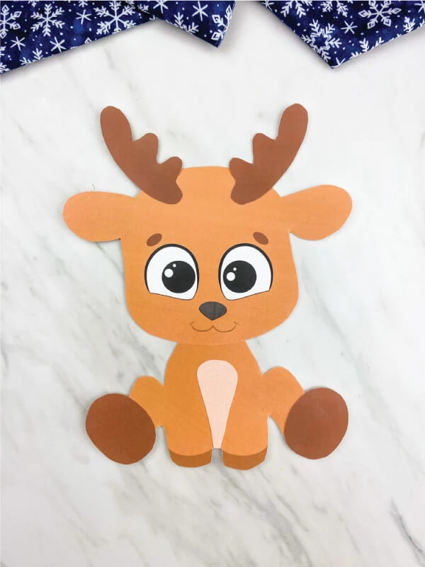 Joyful Little Paper Reindeer Craft Idea For Kids