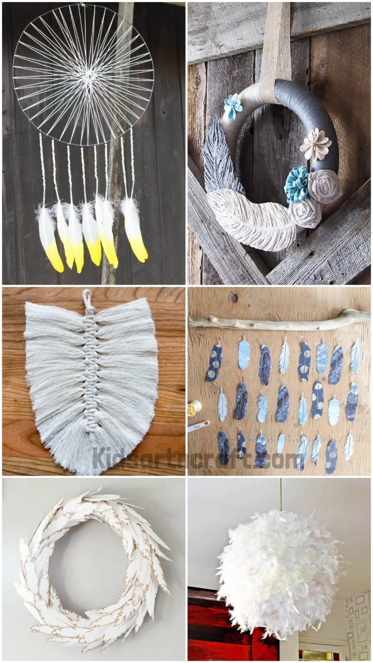 Large Feather Wall Art Decor Ideas Kids Art & Craft