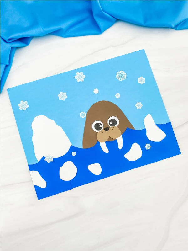 Let's Make A Cute Walrus Wonderland Craft With PaperWinter Animal Crafts For Kids 