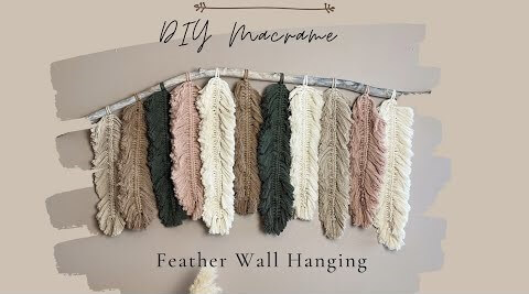 Make A Simple Macrame Feather Garland For Wall Decor
