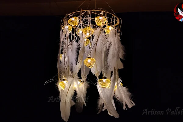 Make An Easy Peasy Dream Catcher Wall Hanging Craft With Feathers Feather Wall Hanging Ideas