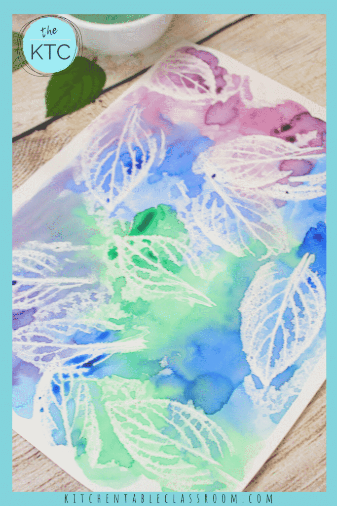 Make An Easy-Peasy Leaf Rubbing Watercolor Resist ArtWatercolor Resist Art Ideas