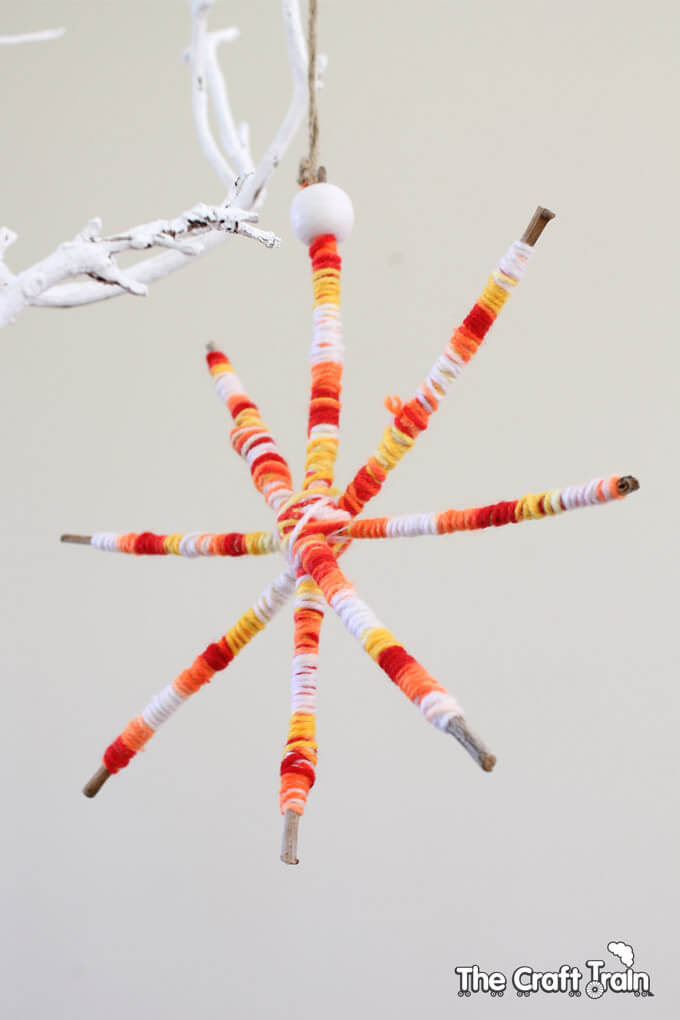 Make Easy & Adorable Yarn Snowflake Craft For Kids