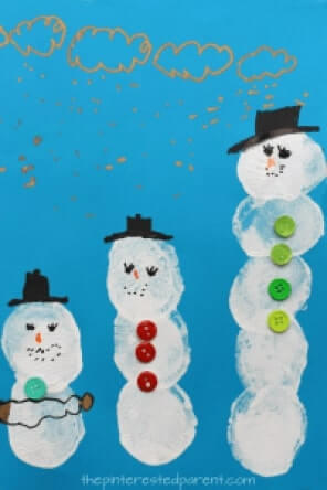 Marshmallow Painted Christmas Crafts With Buttons