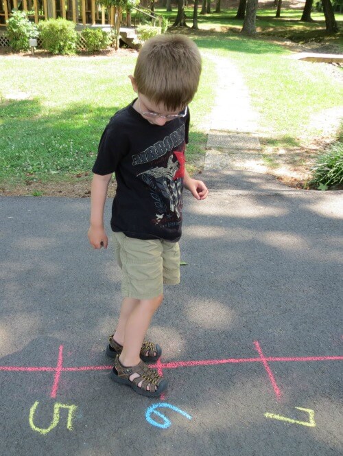 Number Line Sidewalk Chalk Activity For Kids