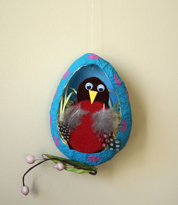 Paper Mache Robin Egg Craft Idea For Kids Paper Mache Bird Craft Ideas