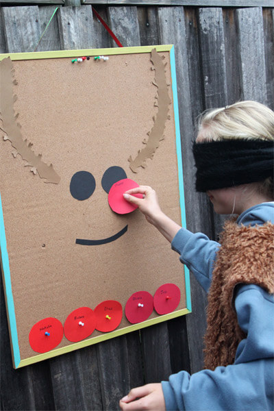 Pin The Nose On The Reindeer's Face' Easy Game Idea For Adults Christmas Party Games