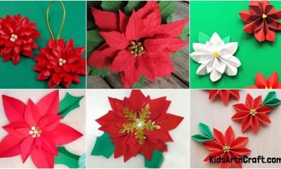 Poinsettia Flower Making Ideas for Christmas