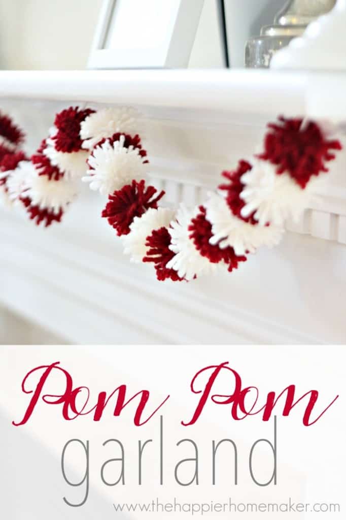 Pom Pom Garland Craft Using Yarn & Fork