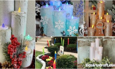 Pool Noodle Christmas Candles Ideas