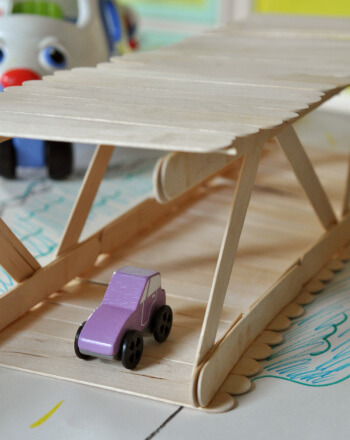 Popsicle Stick Miniature Bridge Craft Activity For Kids