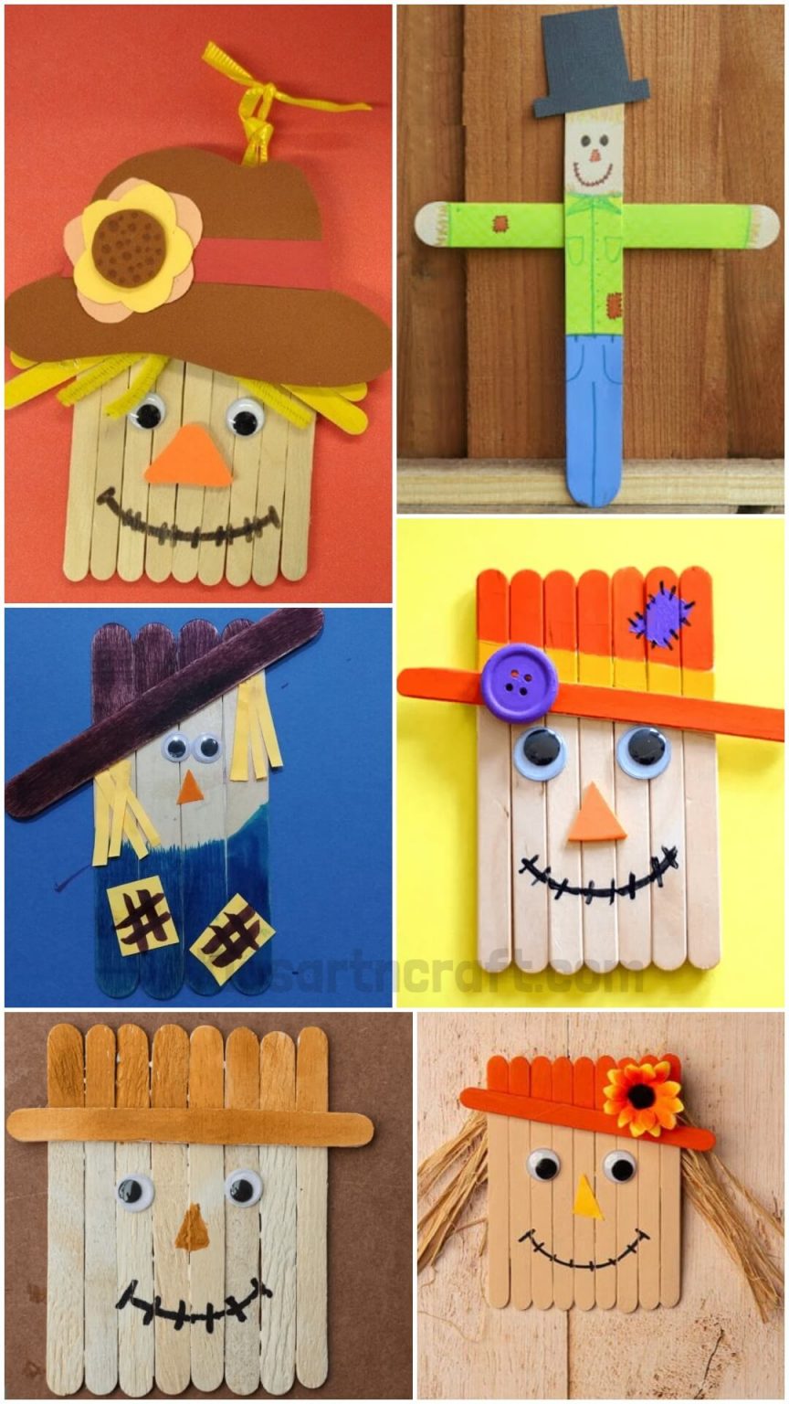Popsicle Stick Scarecrow Craft Ideas For Kids Kids Art & Craft
