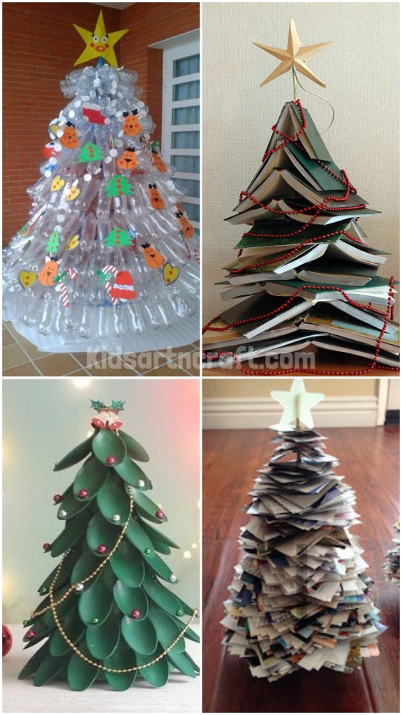 Recycled Christmas Tree Ideas Kids Art & Craft