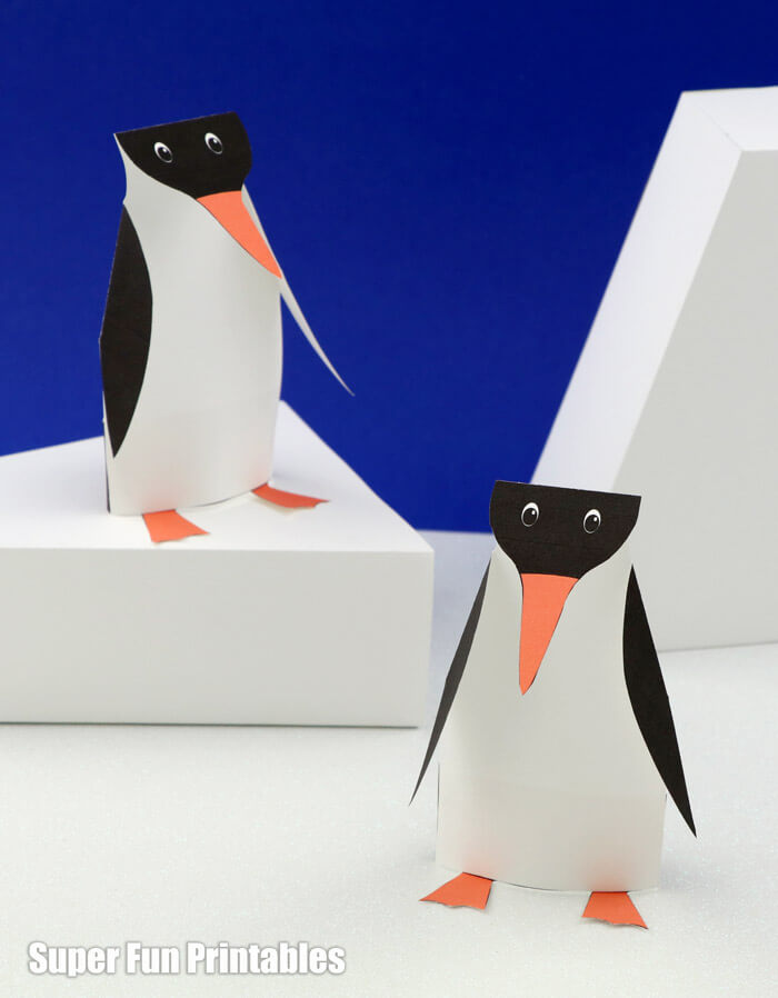 Simple 3-D Paper Penguin Craft Idea For Kids