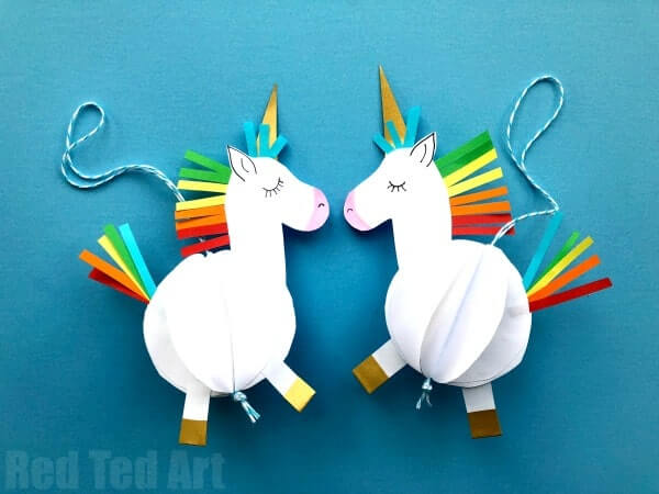 Simple And Cute 3d Paper Unicorn Decoration Craft