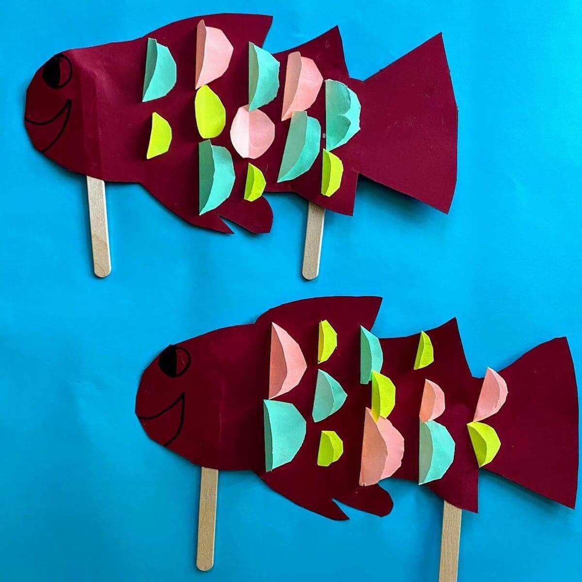 Simple And Easy Paper Fish Craft Idea For Kids Fish Popsicle Sticks Crafts For Kids