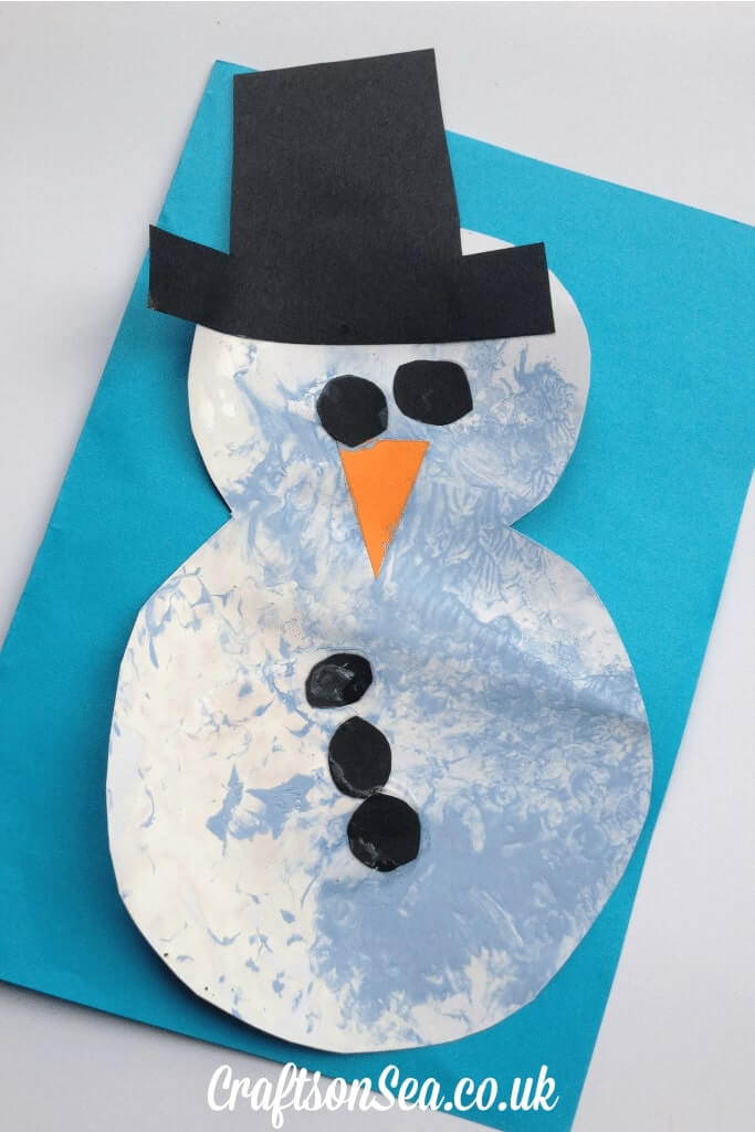 Simple Bubble Wrap Snowman Craft For Preschoolers
