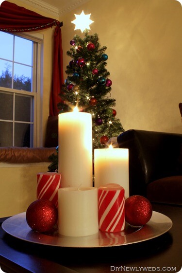 Simple Christmas Candle Decoration For Home