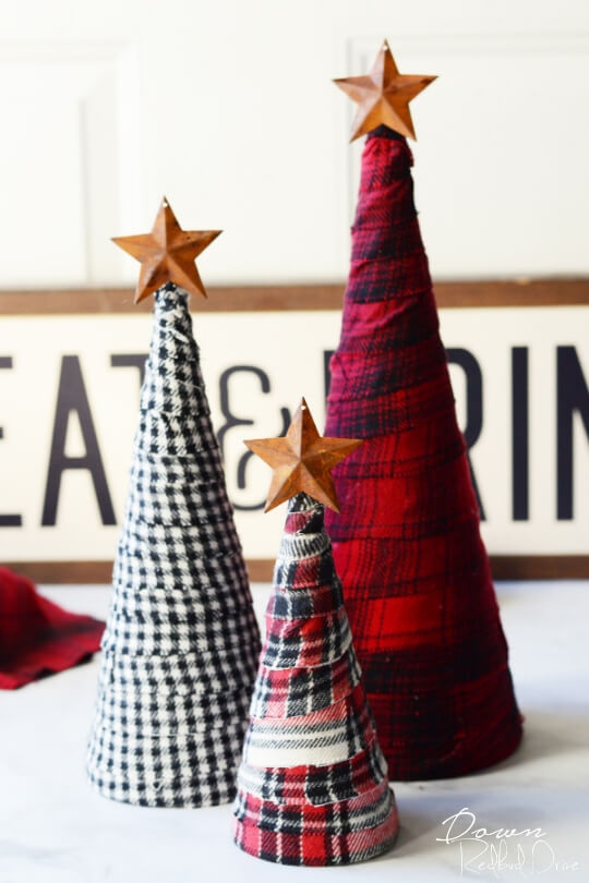 Simple DIY Flannel Trees To Sell