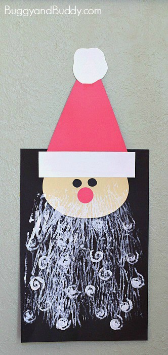 Easy Santa Claus Craft Ideas For Kids Simple Santa Craft Idea With Printed Beards